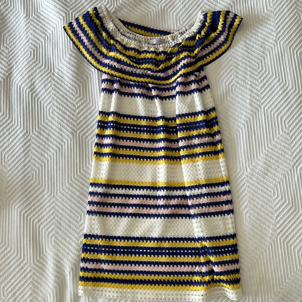 Off the shoulder striped dress